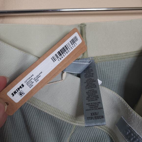 SKIMS Cotton Rib Legging in Mineral Size XXS - Picture 6 of 6